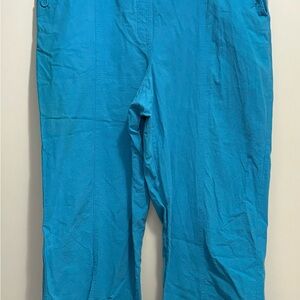 Alfred Dunner Teal Cotton Pants